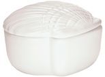 Aufbewahrungsdose KLEINE WOLKE "Concha", weiß, B:9,5cm H:12,5cm T:13,3cm, Stein, Aufbewahrungsboxen, Aufbewahrungsdose