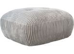 Hocker TRENDMANUFAKTUR "Be Fluffy: Weicher Breitcord Bezugsstoff, perfekte Ergänzung zur Serie", silber, B:92cm H:46cm T:74cm, 100% Polyester, Hocker, Hocker, Polsterhocker mit softem Sitzkomfort, moderner breiter Kedernaht