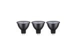 PAULMANN LED-Leuchtmittel "3er Set 450lm 2700K 36 chrom 12V", Energieeffizienz: G, grau, L:4,8cm Ø:5cm, Leuchtmittel, LED-Leuchtmittel