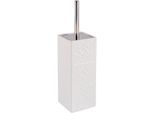 WC-Garnitur WENKO "Cordoba", weiß, B:9,5cm H:35cm Ø:9,5cm, Keramik, Reinigungsbürsten, WC-Garnitur