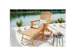 Ambia Garden Garten-Relaxsessel, Teak, Holz, Akazie, vollmassiv, 138x74x88 cm, inklusive Armlehnen, faltbar, ausziehbare Fußstütze, Gartenmöbel, Gartenstühle