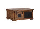 Landscape Couchtisch, Natur, Schwarz, Holz, Metall, Mangoholz, massiv, 1 Schublade(n) Schubladen, rechteckig, eckig, 70x45x100 cm, Stauraum, Wohnzimmer, Wohnzimmertische, Couchtische, Couchtische Metall