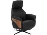 Livetastic Massagesessel, Schwarz, Holzwerkstoff, Echtleder, Rindleder, 75x112x85 cm, Relaxfunktion, Massagefunktion, USB-Anschluss, USB-C-Anschluss, Wohnzimmer, Sessel, Massagesessel