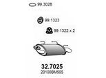 ASSO Endschalldämpfer 327025 für NISSAN