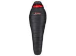 Alvivo - Ibex 600 S - Daunenschlafsack Gr 225 cm Zip: Left Schwarz/Rot