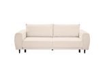 Livetastic , Creme , Textil , Buche , vollmassiv , Füllung: Polyurethan (Pur) , 245x85x92 cm , Made in Europe , Fußauswahl, Stoffauswahl, Liegefunktion, Schlafen auf Sitzhöhe, Rücken echt , Wohnzimmer, Sofas & Couches, Schlafsofas, Schlafsofas