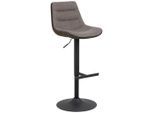 P & B , Hellgrau, Graubraun , Metall , 47x95x52.5 cm , FSC , Sitzfläche 360° drehbar , Esszimmer, Barmöbel, Barhocker