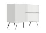 Mid.you , Weiß, Eichefarben , Holzwerkstoff , 2 Schublade(n) Schubladen , 99x75.8x42 cm , stehend , Kleinmöbel, Kommoden, Sideboards