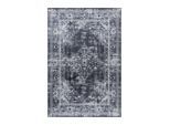 Möbelix , Schwarz , Textil , orientalisch , rechteckig , 140x200 cm , Oeko-Tex® Standard 100 , für Fußbodenheizung geeignet, schmutzabweisend, für Hausstauballergiker geeignet, lichtunempfindlich, antistatisch, waschbar, pflegeleicht, strapazierfähig, leicht zusammenrollbar , Teppiche & Böden, Teppiche, Webteppiche, Flachwebteppiche