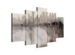 artgeist , Grau, Beige , Textil, Holzwerkstoff , rechteckig , 100x50x1.2 cm , Keilrahmen ,