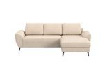 Mid.you , Naturfarben , Textil , seitenverkehrt montierbar, L-Form , 255x154 cm , Liegefunktion ,