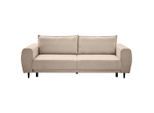 Livetastic , Beige , Textil , Buche , vollmassiv , Füllung: Polyurethan (Pur) , 245x85x92 cm , Made in Europe , Fußauswahl, Stoffauswahl, Liegefunktion, Schlafen auf Sitzhöhe, Rücken echt , Wohnzimmer, Sofas & Couches, Schlafsofas, Schlafsofas