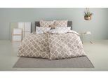 Wendebettwäsche OTTO HOME "Alba in Gr. 135x200 oder 155x220 cm", beige (beige, weiß), B/L: 155cm x 220cm, 1 Stk., 1 Stk., Renforcé, B/L: 80cm x 80cm, 2, Renforcé, Obermaterial: 100% Baumwolle, Bettwäsche, Wendebettwäsche, Bettwäsche mit Wendeoptik, in verschiedenen Qualitäten, Baumwolle