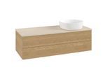 Villeroy und Boch Antao Waschtisch-Unterschrank K23013HN 120x36x50cm, Waschbeckenplattenfarbe botticino, honey oak