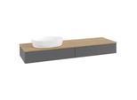 Villeroy und Boch Antao Waschtisch-Unterschrank K15111GK 160x19x50cm, Waschbeckenplattenfarbe honey oak, anthracite matt lacquer