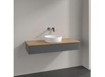 Villeroy und Boch Antao Waschtisch-Unterschrank K10011GK 120x19x50cm, Waschbeckenplattenfarbe honey oak, anthracite matt lacquer