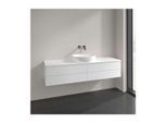 Villeroy und Boch Antao Waschtisch-Unterschrank L25150MT mit Beleuchtung, 4 Auszüge, 1600 x 360 x 500 mm, Front mit Struktur, White Matt Lacquer / White Matt Lacquer