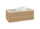 Villeroy und Boch Antao Waschtisch-Unterschrank K31013HN 100x36x50cm, Waschbeckenplattenfarbe botticino, honey oak