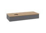 Villeroy und Boch Antao Waschtisch-Unterschrank K11151GK 120x19x50cm, Hahnloch, Waschbeckenplattenfarbe honey oak, anthracite matt lacquer