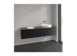 Villeroy und Boch Antao Waschtisch-Unterschrank K27150PD 160x36x50cm, Hahnloch, Waschbeckenplattenfarbe Lack, black matt lacquer
