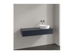 Villeroy und Boch Antao Waschtisch-Unterschrank L12050HG mit Beleuchtung, 1 Auszug, 1200 x 190 x 500 mm, Front ohne Struktur, Midnight Blue Matt Lacquer / Midnight Blue Matt Lacquer