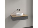 Villeroy und Boch Antao Waschtisch-Unterschrank K08111GK 80x19x50cm, Waschbeckenplattenfarbe honey oak, anthracite matt lacquer