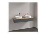 Villeroy und Boch Antao Waschtisch-Unterschrank K13151GK 120x19x50cm, Hahnloch, Waschbeckenplattenfarbe honey oak, anthracite matt lacquer
