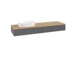 Villeroy und Boch Antao Waschtisch-Unterschrank K15011GK 160x19x50cm, Waschbeckenplattenfarbe honey oak, anthracite matt lacquer