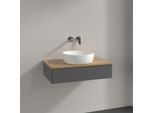 Villeroy und Boch Antao Waschtisch-Unterschrank K08011GK 80x19x50cm, Waschbeckenplattenfarbe honey oak, anthracite matt lacquer