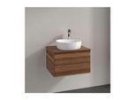Villeroy und Boch Antao Waschtisch-Unterschrank K18052HM 60x36x50cm, Hahnloch, Waschbeckenplattenfarbe warm walnut, warm walnut