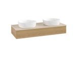 Villeroy und Boch Antao Waschtisch-Unterschrank K13013HN 120x19x50cm, Waschbeckenplattenfarbe botticino, honey oak