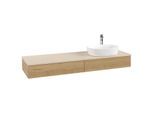 Villeroy und Boch Antao Waschtisch-Unterschrank L16053HN 160x19x50cm, Hahnlochbohrung, Waschbeckenplattenfarbe botticino, honey oak