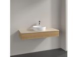 Villeroy und Boch Antao Waschtisch-Unterschrank K10053HN 120x19x50cm, Hahnloch, Waschbeckenplattenfarbe botticino, honey oak