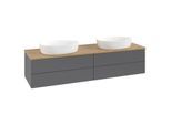 Villeroy und Boch Antao Waschtisch-Unterschrank K28011GK 160x36x50cm, Waschbeckenplattenfarbe honey oak, anthracite matt lacquer