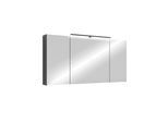byLIVING Spiegelschrank SPREE, Breite 120 cm, anthrazit, LED Beleuchtung
