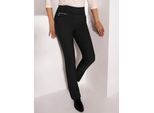 Schlupfhose STEHMANN, Damen, Gr. 24, Kurzgrößen, schwarz, 78% Viskose, 19% Polyamid, 3% Elasthan, unifarben, Hosen Schlupfhose