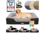 ELONEO Orthopädisches Hundebett, Schwarz - Größe L