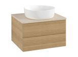 Villeroy und Boch Antao Waschtisch-Unterschrank K18113HN 60x36x50cm, Waschbeckenplattenfarbe botticino, honey oak