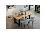 Mid.you , Creme, Naturfarben , Holz, Metall, Textil , Akazie , massiv , 90x76.5x180 cm , Esszimmer, Essgruppen