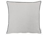 Dekokissen APELT "Stone", beige (natur, unifarben), B:46cm L:46cm, Obermaterial: 95% Polyester, 5% Leinen, Dekokissen_Sitzkissen_Kissenhüllen, mit Kettelrand