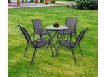 Gartentischgruppe Sonlas 5-tlg. Anthrazit