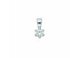 Kettenanhänger ADELIA´S "Anhänger 925 Silber mit Zirkonia – Silberanhänger", silber, Schmuckanhänger, Damen, mit Zirkonia, Silber 925 (Sterlingsilber), Kettenanhänger, Silberanhänger