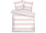 Wendebettwäsche TOM TAILOR HOME "SIENA in Gr. 135x200cm, 155x220cm oder 200x220cm", rosa (light rose), B/L: 200cm x 220cm, 1 Stk., 2 Stk., Renforcé, B/L: 80cm x 80cm & 80cm x 80cm, 3 Stk., Renforcé, Obermaterial: 100% Baumwolle, Bettwäsche, Wendebettwäsche, gestreifte Bettwäsche aus Baumwolle, Bettwäsche mit Wendeoptik