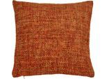Dekokissen DONE. "Twist", orange (rust, meliert), B:45cm H:1cm L:45cm, Polyester, Dekokissen_Sitzkissen_Kissenhüllen, Geflochtene Optik