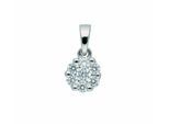 Kettenanhänger ADELIA´S "Anhänger 925 Silber mit Zirkonia – Silberanhänger", silber, Schmuckanhänger, Damen, mit Zirkonia, Silber 925 (Sterlingsilber), Kettenanhänger, Silberanhänger