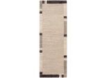 Teppich OCI DIE TEPPICHMARKE "CASTLE FLORA, auch als Läufer und in rund" Gr. 11, beige (beige, braun), B:80cm H:20mm L:200cm, Polypropylen (PP), Teppiche, Teppich, dichter Frisé Kurzflor, farbiger Bordüre, Wohnzimmer, Schlafzimmer
