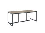 Ambia Garden Gartentisch , Anthrazit, Eichefarben , Metall, Glas , rechteckig , eckig , 90x76x200 cm , rostfrei, wetterbeständig , Gartenmöbel, Gartentische, Gartentische