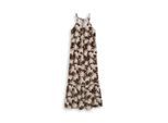 TOM TAILOR DENIM Damen Maxi-Kleid mit Volants, braun, Gemustert, Gr. M