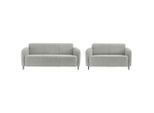 Livetastic , Hellgrau , Textil , 180x76x90 cm , Made in EU , Rücken echt, Armteil links, Armteil rechts , Wohnzimmer, Sofas & Couches, Sofas, Weitere Sofas