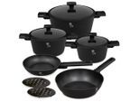 Möbelix , Schwarz , Metall , 20 cm,24 cm , leichte Reinigung , Kochen & Essen, Töpfe, Kochtopfsets
